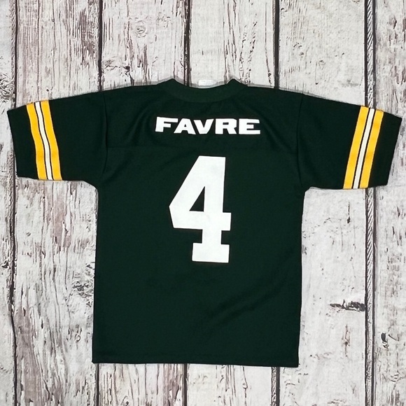Brett Favre Green Bay Packers NFL Football Logo 7 Jersey Boys Youth - Picture 3 of 4